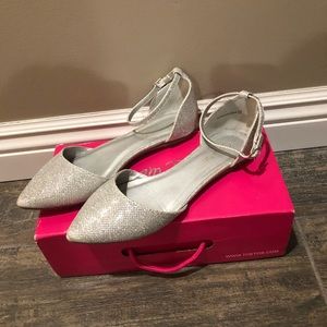 Silver Glitter Flats
